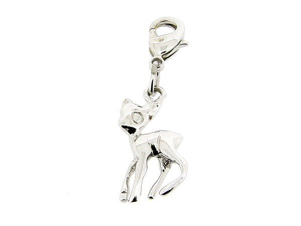 Zilveren bedeltje met bambi figuurtje