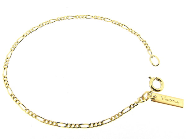 Gouden armbandje met mini figaro schakeltjes