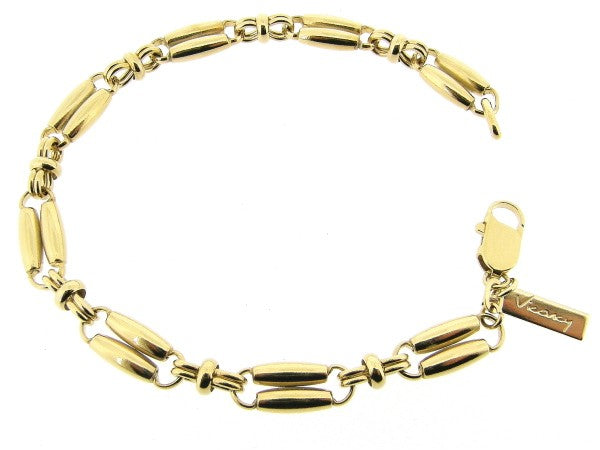 Gouden armband met fantasie schakel