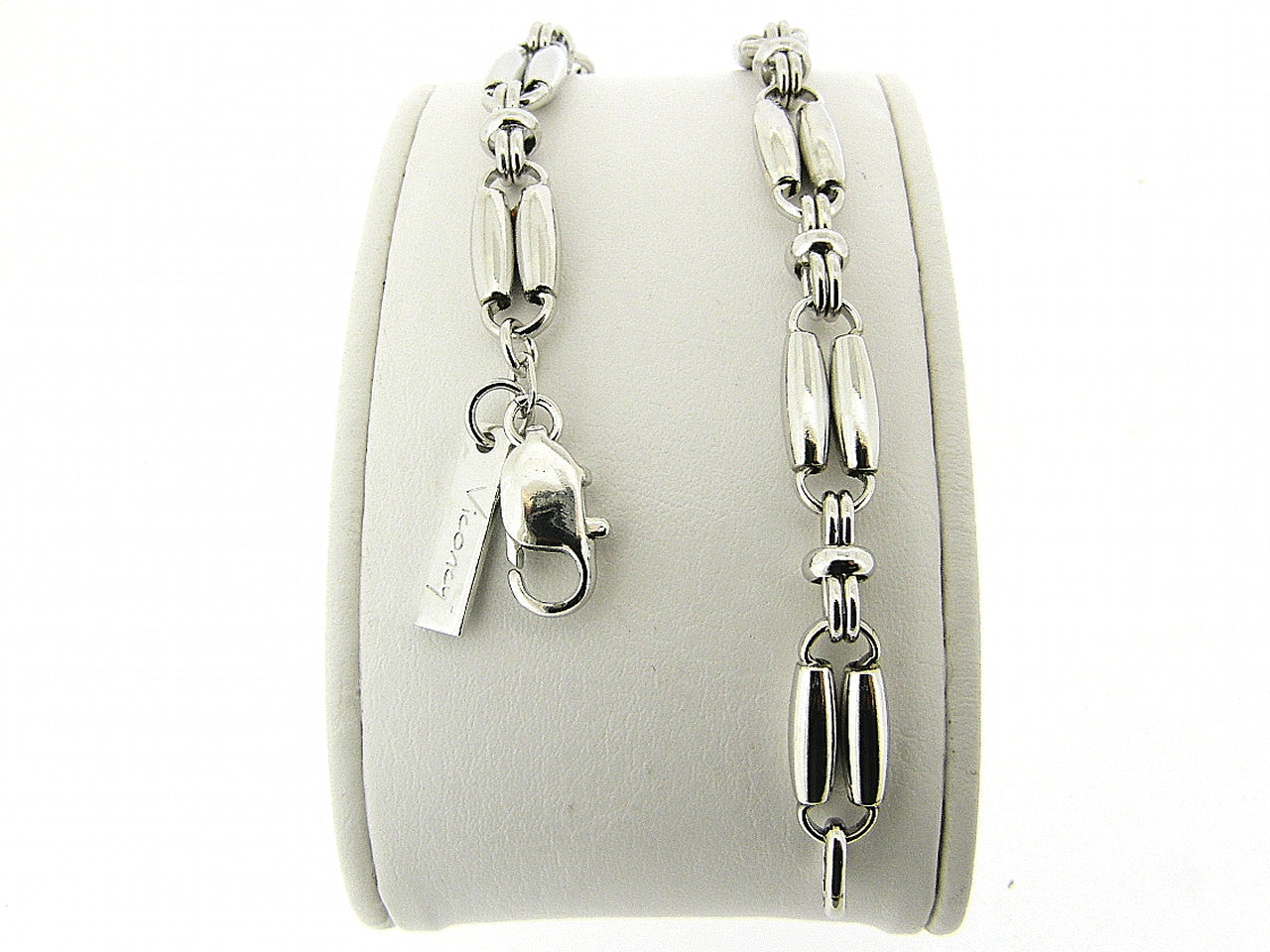 Zilveren armband met modieuze hoogglanzende schakels