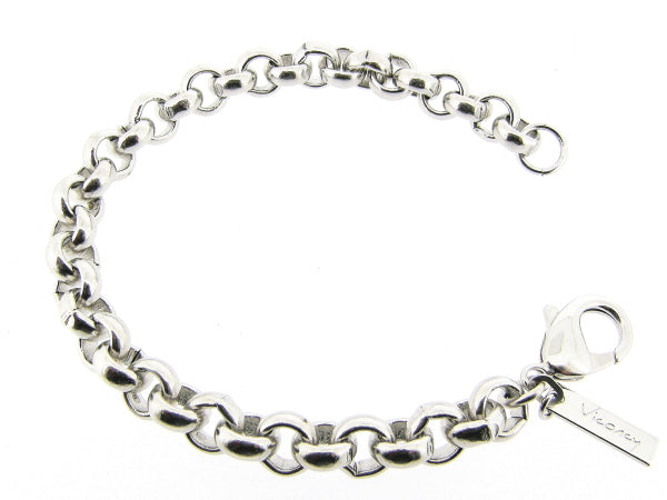 Zilveren armband met grote modieuze Jasseron schakels