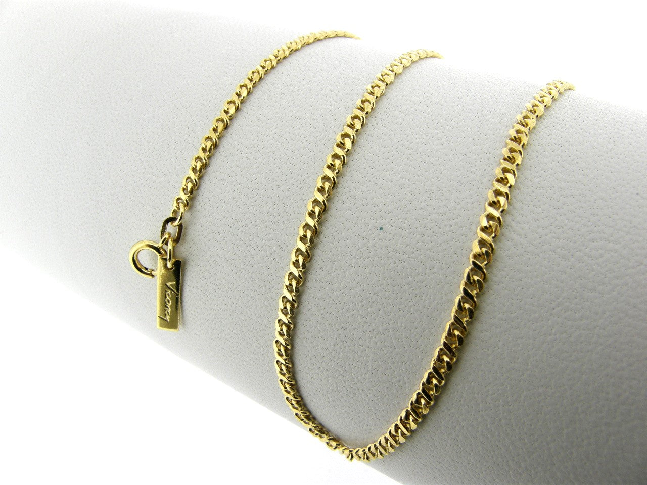 Gouden halsketting gourmet collier met fantasie schakeltjes