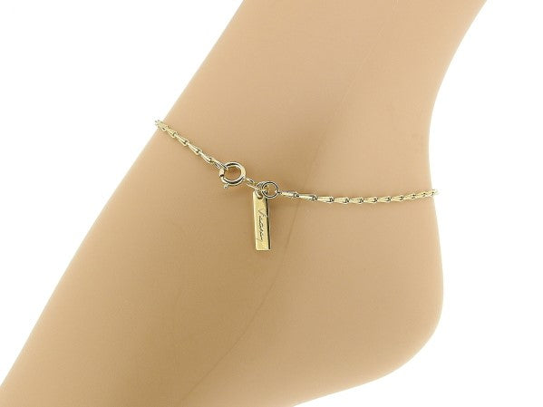 Gouden enkelbandje met mini close for ever koren schakeltjes