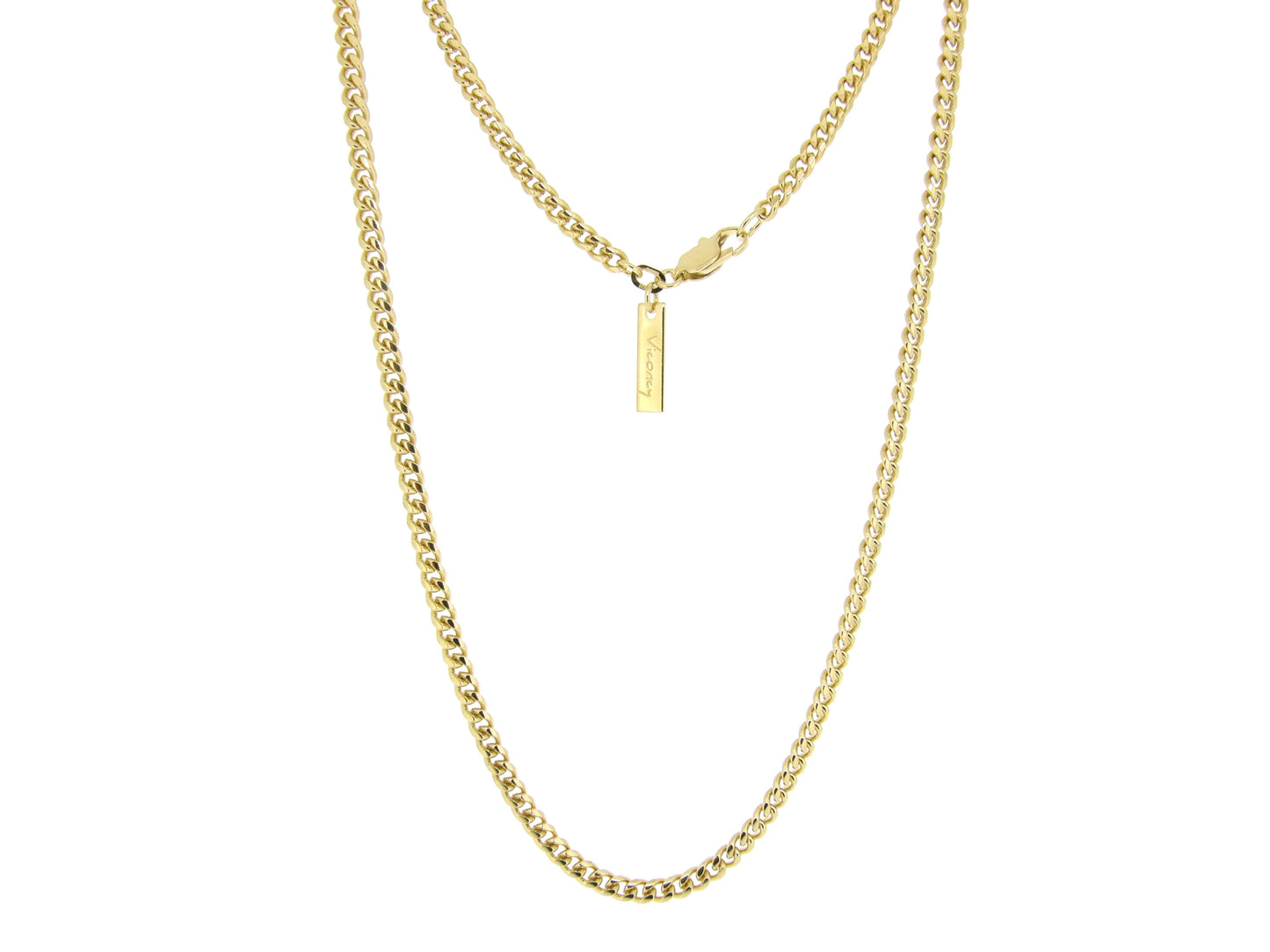 Gouden gediamanteerd geslepen gourmet halsketting