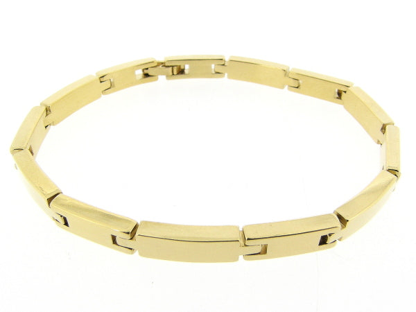 Gouden armband met grote blokschakels