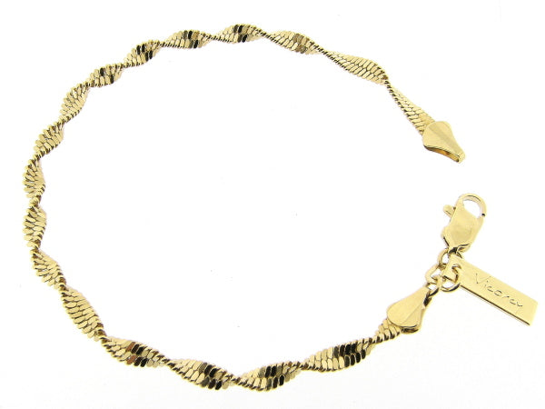 Gouden armbandje met Singapore ketting
