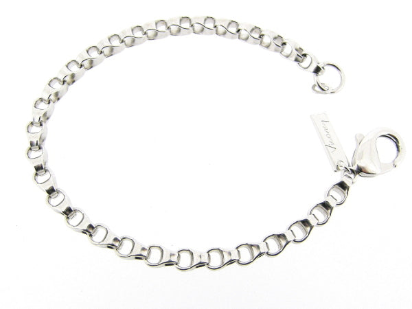 Zilveren armband met Jasseron schakels en vast dubbel oog