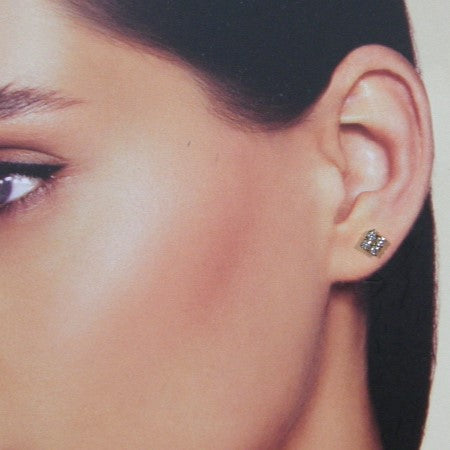 Gouden heldere Swarovski Strass oorsteker