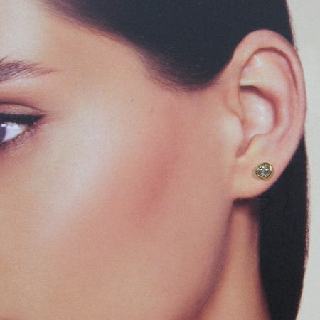 Gouden heldere Swarovski Strass oorsteker