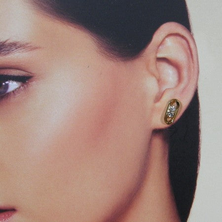 Gouden Franse kristallen oorsteker