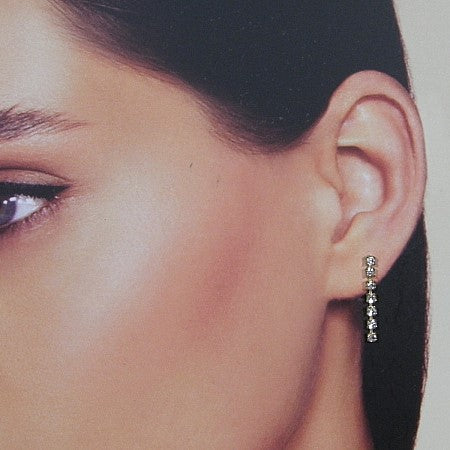 Gouden Strass chandelier oorhanger