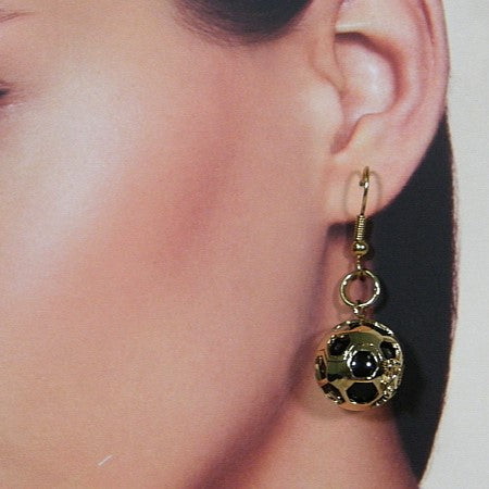 Gouden Engelsrufer oorhanger met een onyx bal