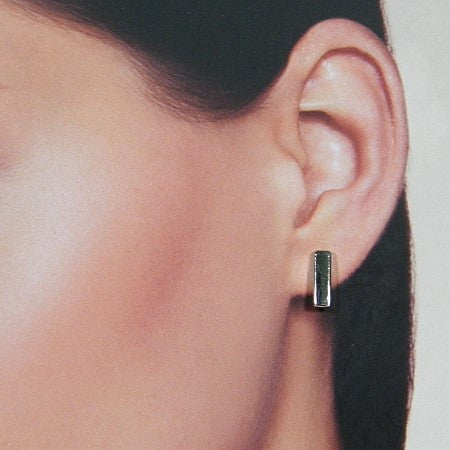 Zilveren staafjes oorknopjes