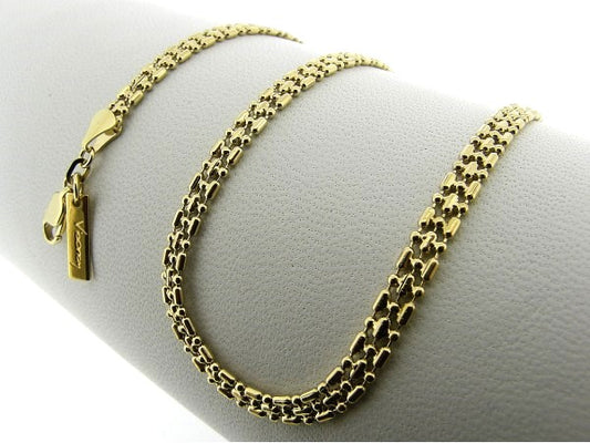 Gouden halsketting collier met kleine subtiele balletjes schakel