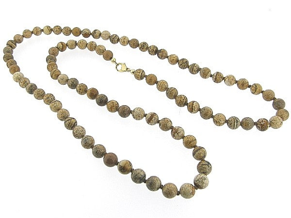 Landschap agaat edelsteen collier