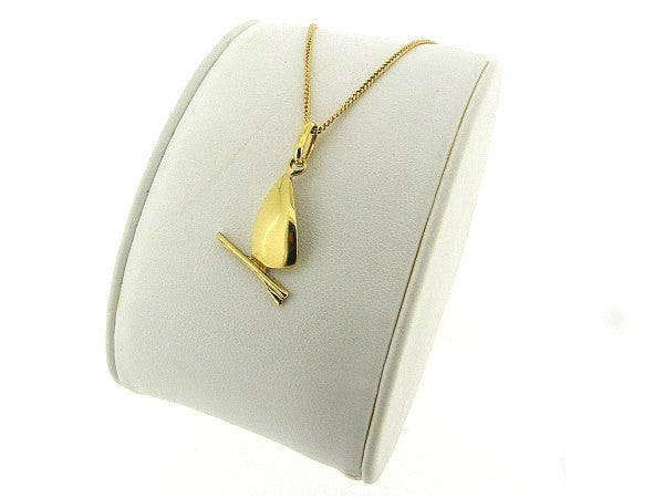 Gouden ketting met hangertje met wind surfingboard