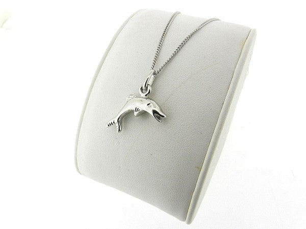 Zilveren Pendant collier met hangertje dolfijn