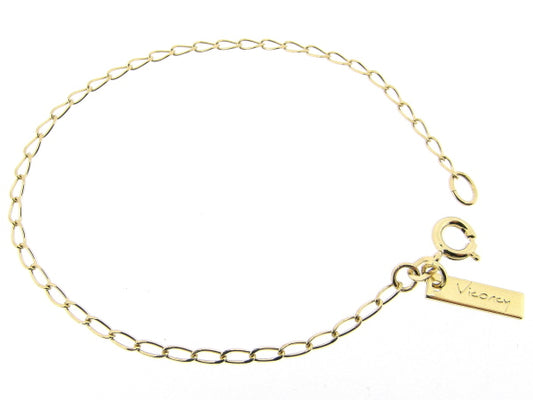 Gouden armbandje met kleine gediamanteerde close for ever schakeltjes