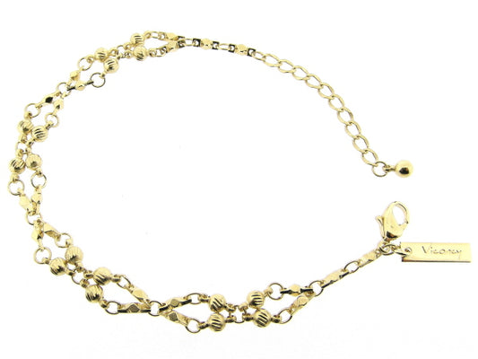 Gouden elegant armbandje met balletjes