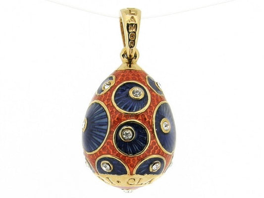 Gouden Hermitage Sint-Petersburg ei met 18kt gouden toplaag