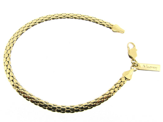 Slangen armbandje met gouden schakeltjes