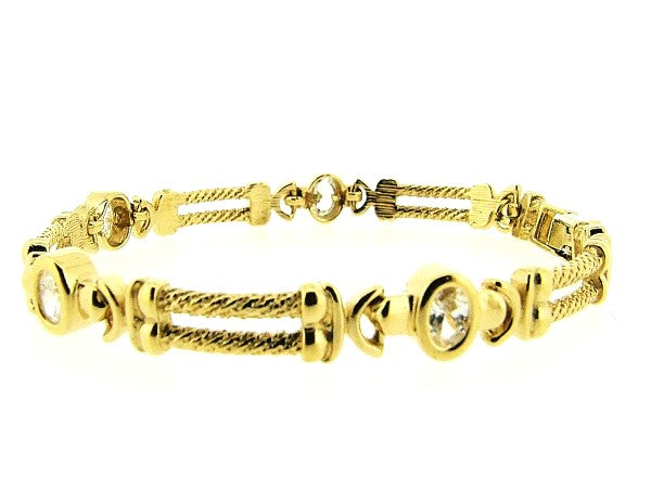 Gouden zirkonium armband