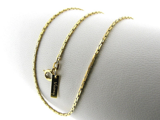 Gouden halsketting mini slangen collier diamant geslepen schakeltjes