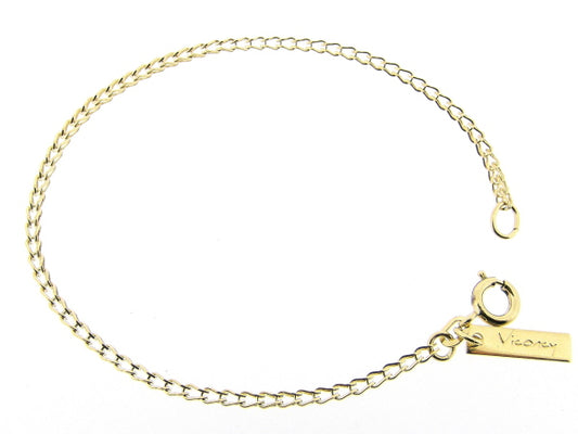 Gouden armbandje met gevlochten mini close for ever schakeltjes