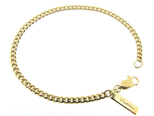 Gouden armbandje met gourmet gediamanteerd geslepen schakeltjes