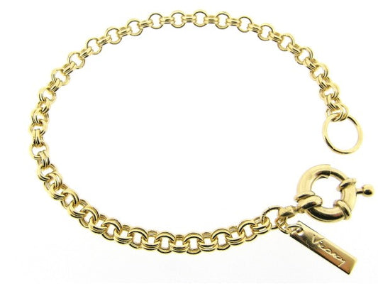 Gouden dubbele jasseron armband