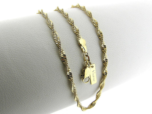 Gouden halsketting Singapore collier gediamanteerd