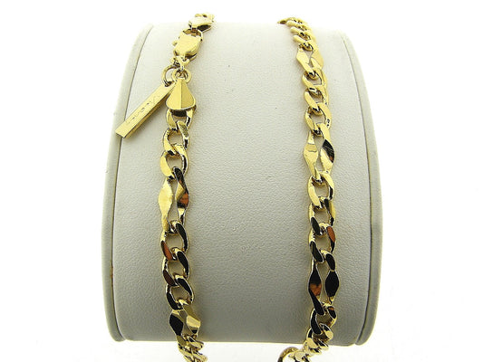 Gouden halsketting fantasie gourmet schakeltjes ketting