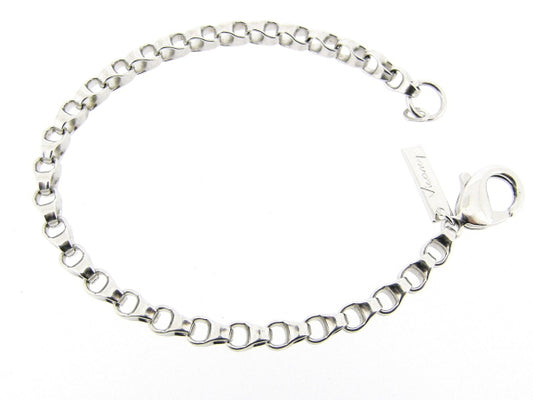Zilveren armband met Jasseron schakels en vast dubbel oog