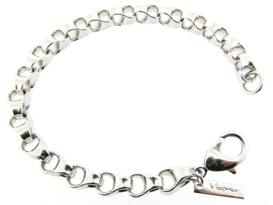 Zilveren armband met dubbele grote fantasie jasseron schakels