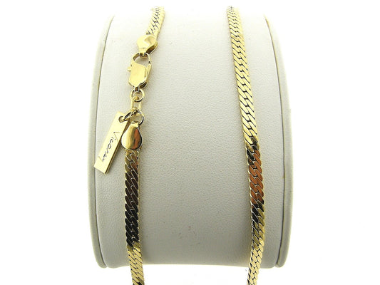 Gouden halsketting gourmet collier met dunne gevlochten schakels