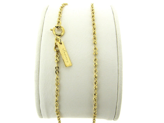 Gouden halsketting met kleine dubbele schakeltjes