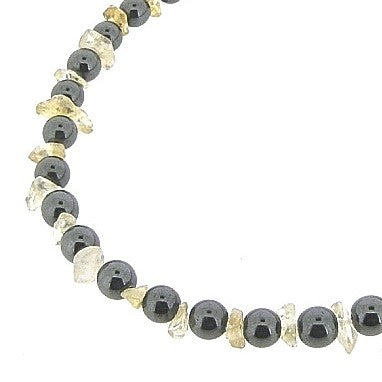 Hematiet met Citrien edelsteentjes collier