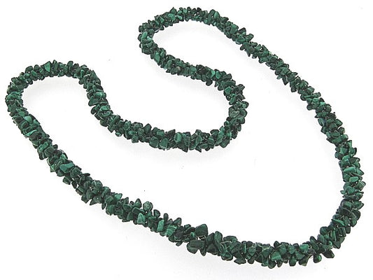 Klassiek Malachiet edelsteen collier met split edelsteentjes