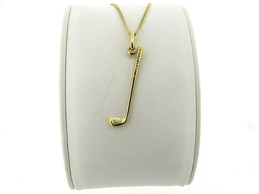 Gouden ketting met golfstick hangertje