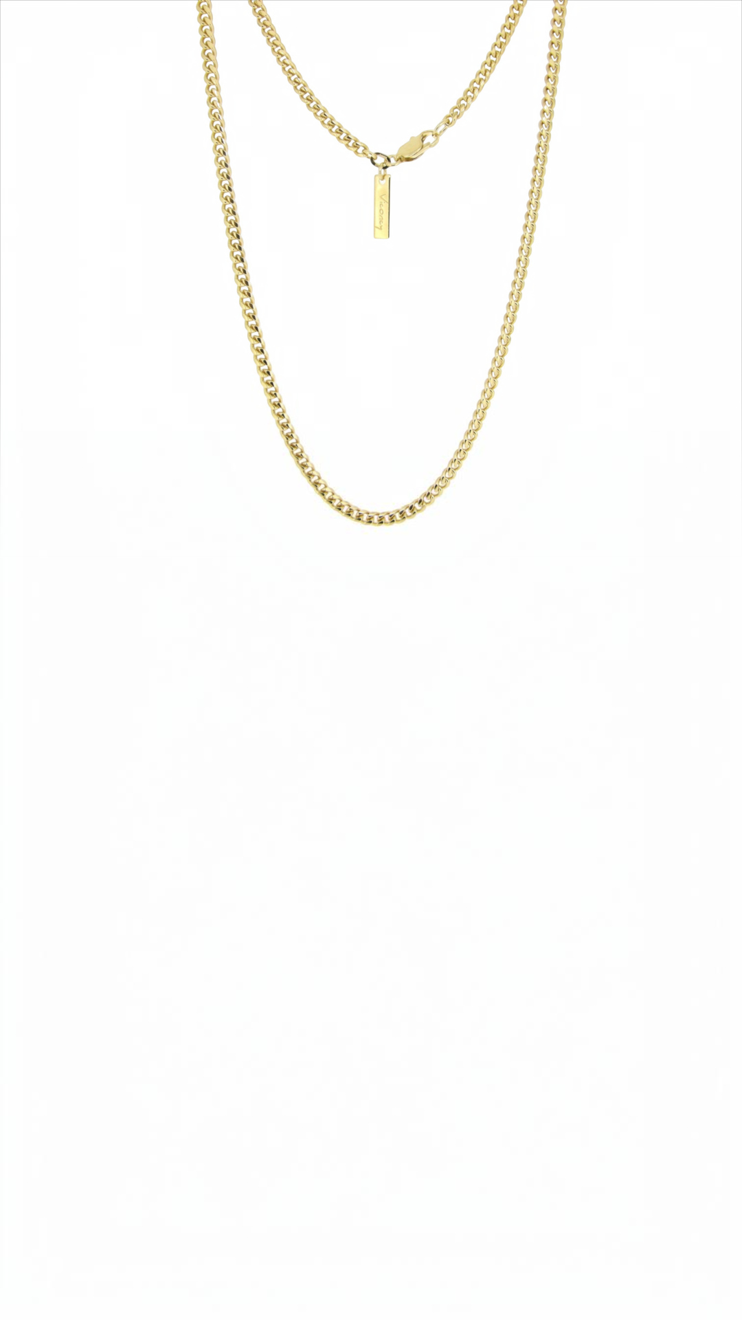 mijnsieradenshop.com gouden diamantgeslepen schakelketting met een breedte van 3,5 mm en karabijnsluiting